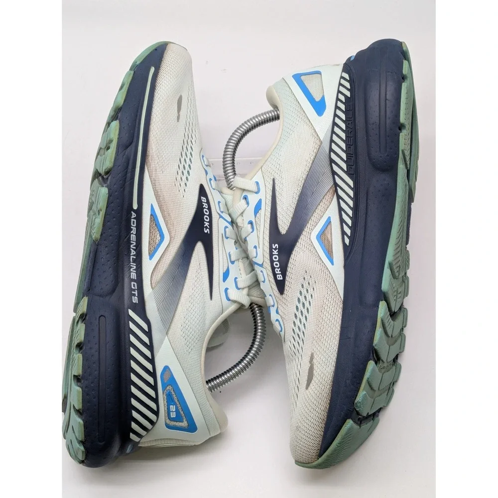 Brooks Adrenaline GTS 23 Women's Running Shoes Size 10.5 B White Blue Stability